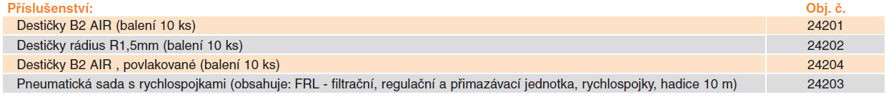 Šroubky destiček k B2 AIR (10ks/bal)