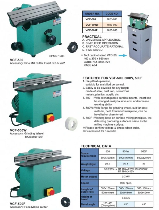 Odhrotovací stroj VCF-500W