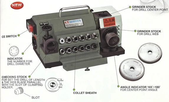 Bruska na vrtáky do plechu VDG - 13S (165 - 180°)