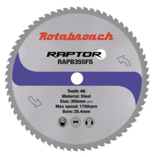 Řezný kotouč Raptor 355 mm pro ocel