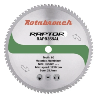 Řezný kotouč Raptor 355 mm pro hliník