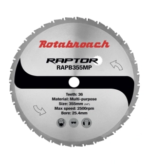 Řezný kotouč Raptor 355 mm pro ocel
