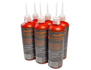 Molybdenizovaná řezná kapalina MolyINOX pro obrábění kovu, 6x200 ml